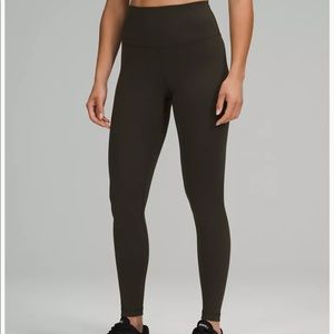 Dark Olive Lululemon Wunder Leggings